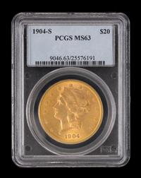 A United States 1904-S Liberty Head $20 Gold Coin
