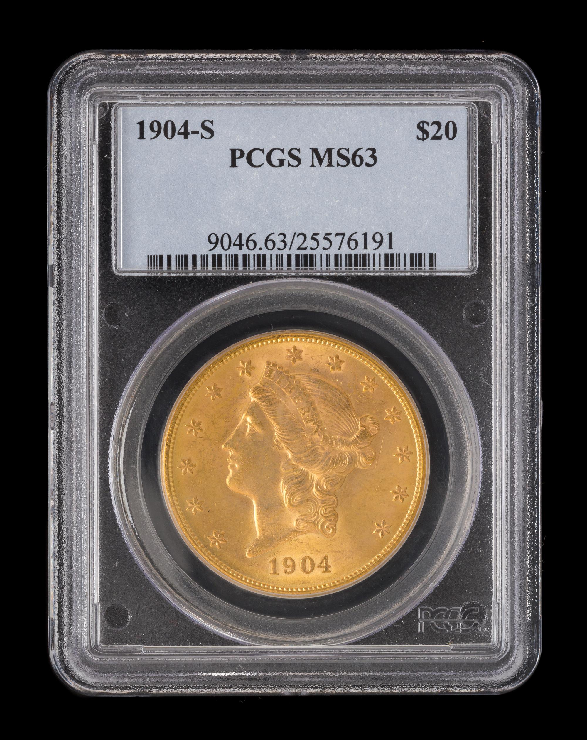 A United States 1904-S Liberty Head $20 Gold Coin