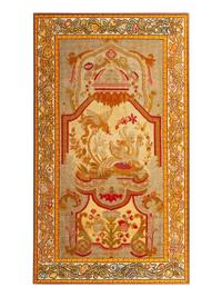A Near Pair of Continental Needlepoint and Petit Point Panels