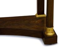 A Napoleon III Style Mahogany Marble-Top Pier Table and Parcel Gilt Mirror