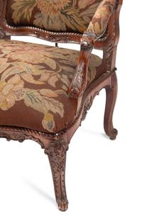 A Pair of Régence Style Walnut Fauteuils