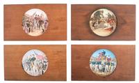 [CIVIL WAR - MAGIC LANTERN SLIDES]. A large collection of 200+ assorted glass slides featuring illustrated historical scenes and artistic images, including: