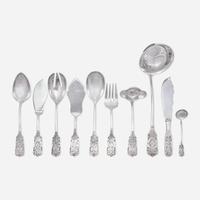 A Peruvian sterling silver flatware service for twelve Arias, 20th century