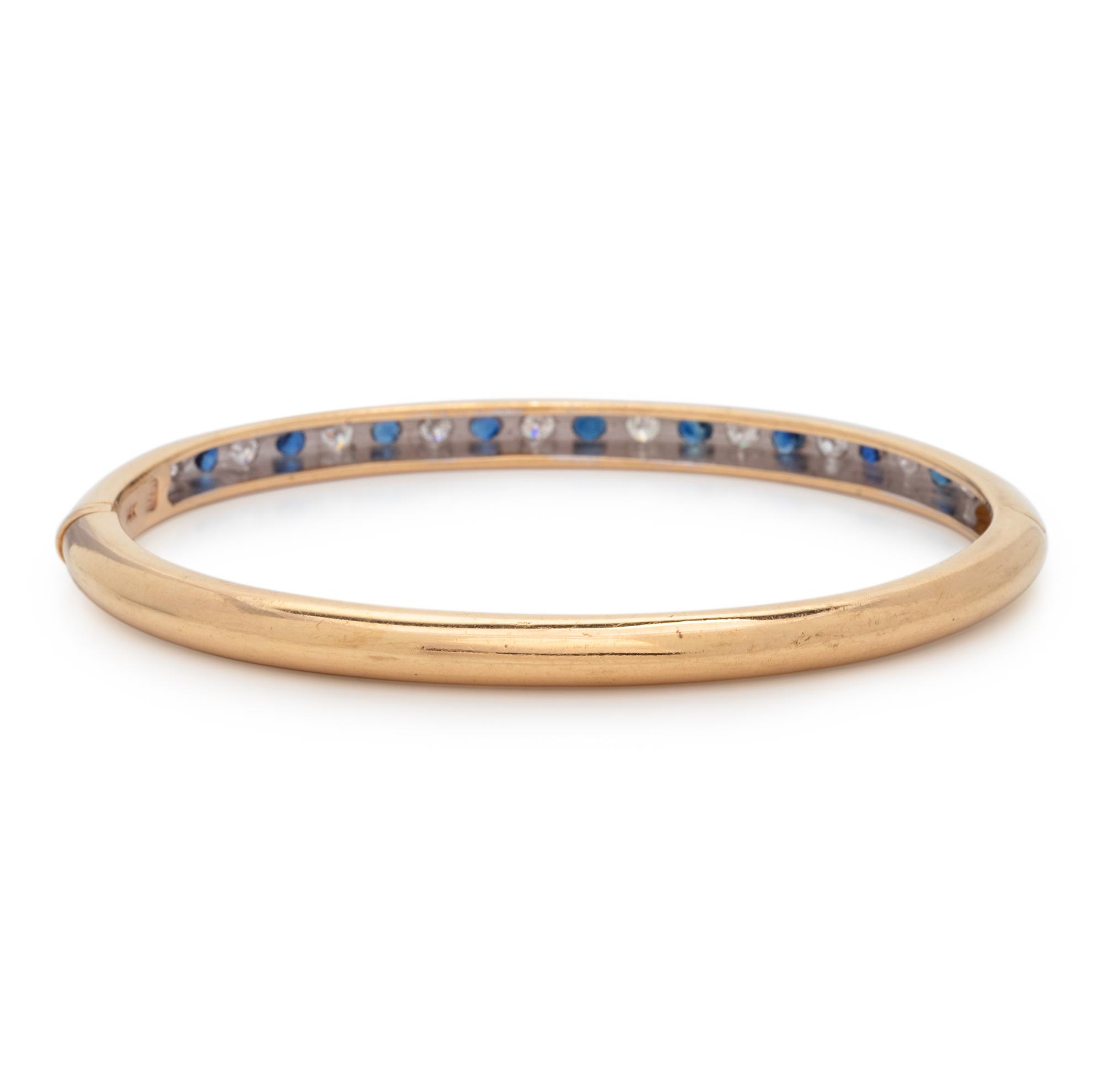 SAPPHIRE AND DIAMOND BANGLE BRACELET