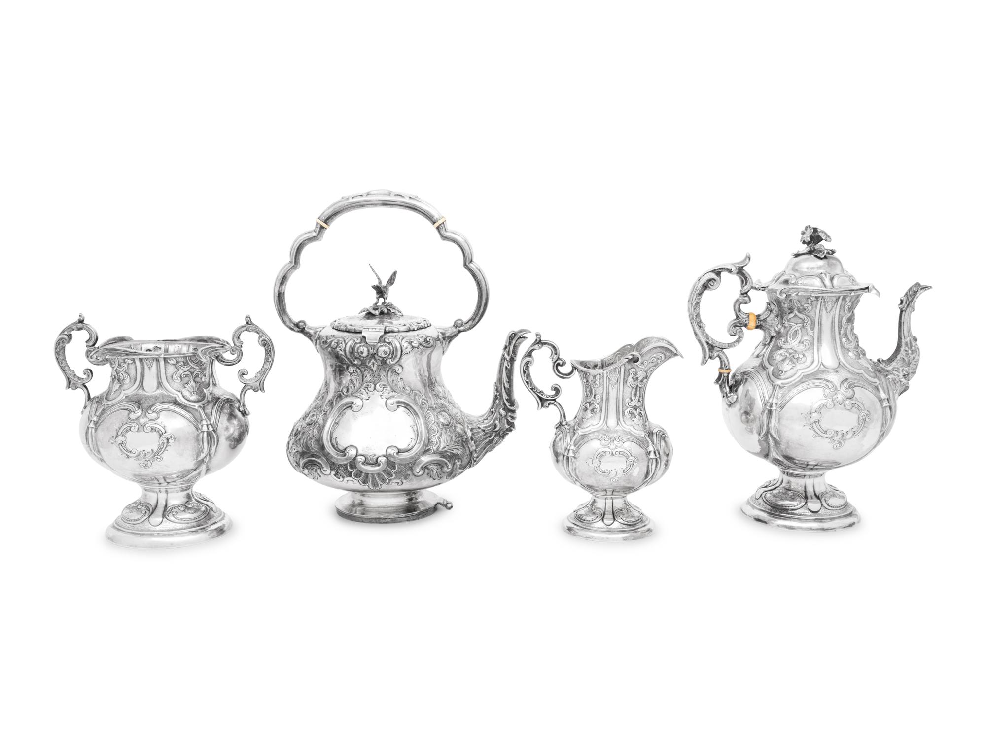 An American Silver Four-Piece Tea Service