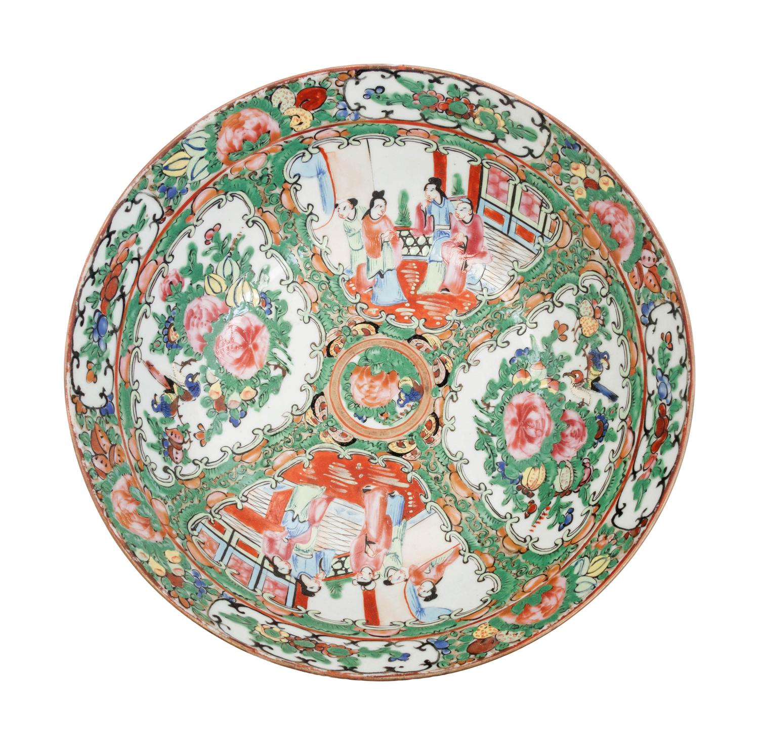 16 Chinese Export Rose Medallion Porcelain Wares