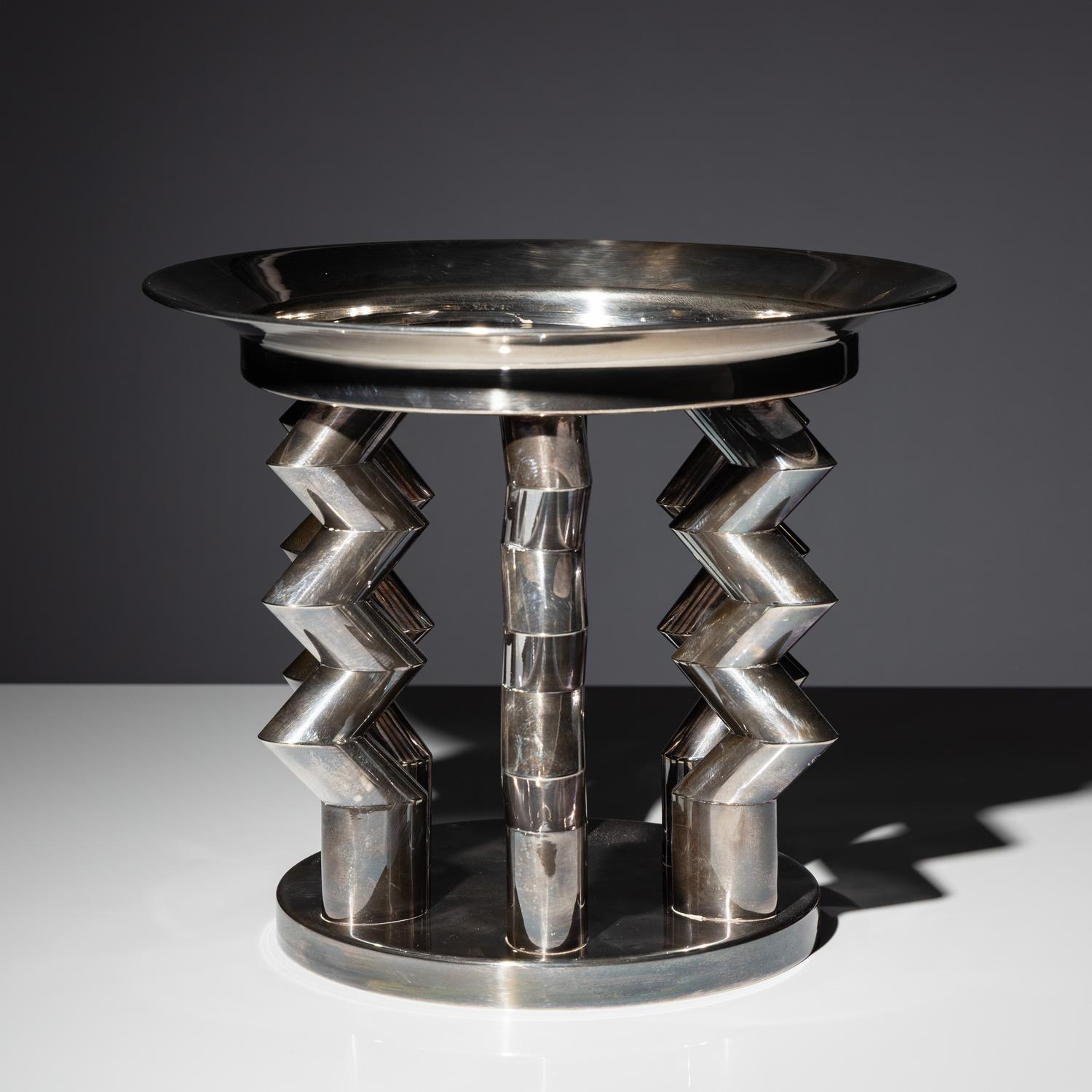 Murmansk silver-plate centerpiece Memphis, Italy, 1982