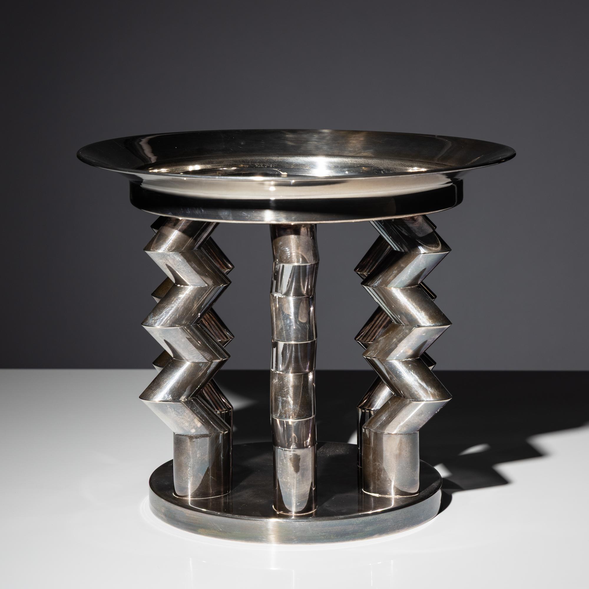 Murmansk silver-plate centerpiece Memphis, Italy, 1982