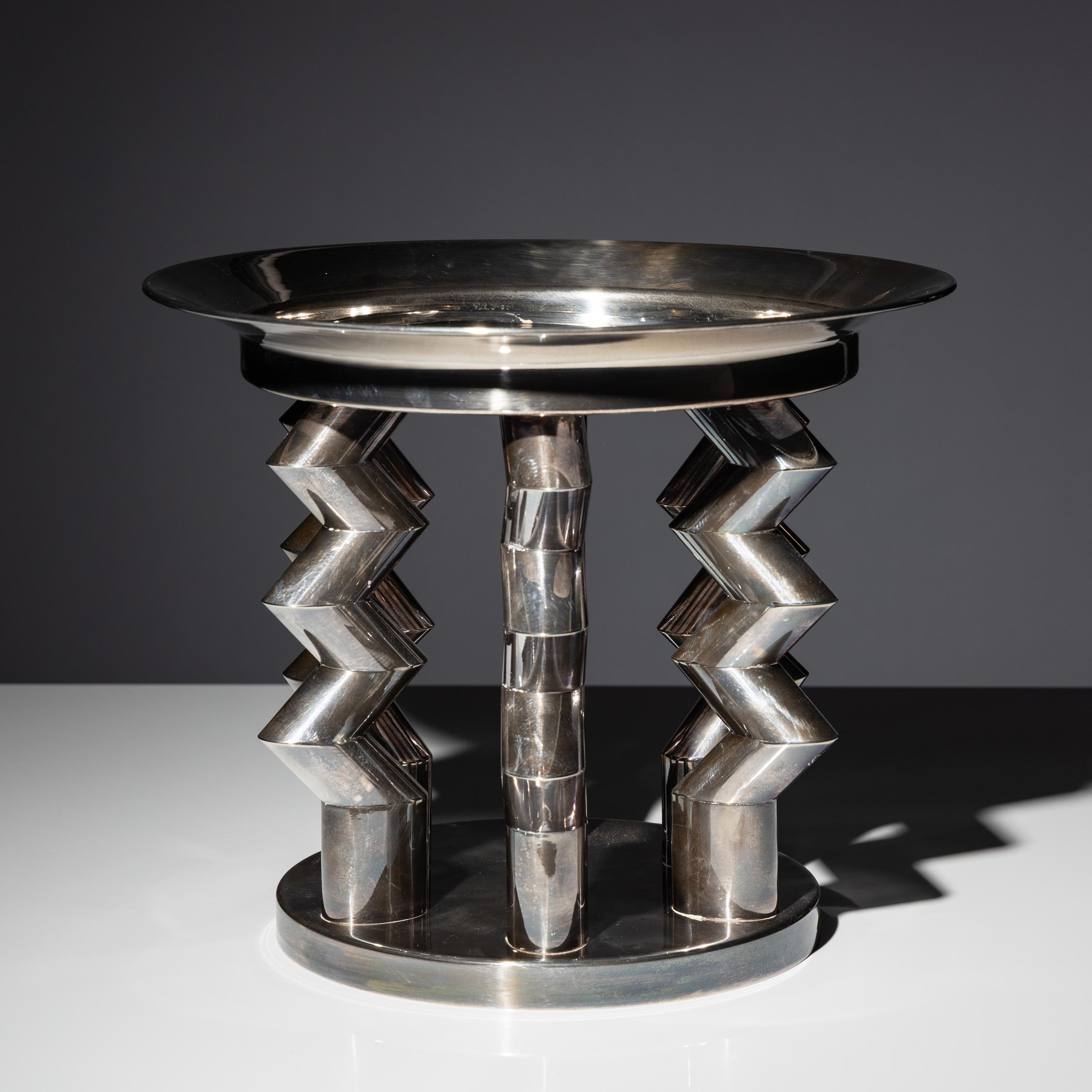 Murmansk silver-plate centerpiece Memphis, Italy, 1982