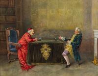 Jean Georges Vibert, (French, 1840-1902), Cardinal and Companion