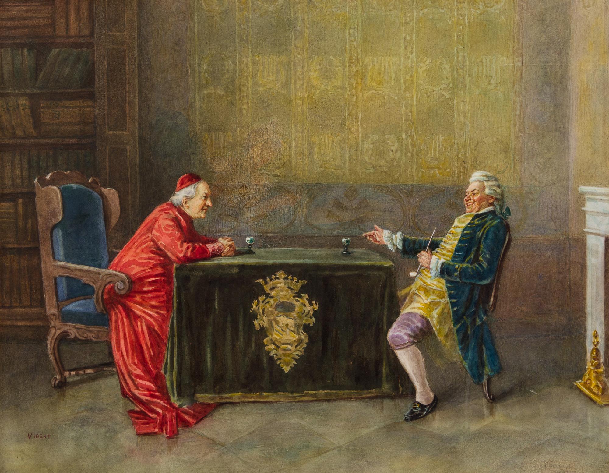 Jean Georges Vibert, (French, 1840-1902), Cardinal and Companion
