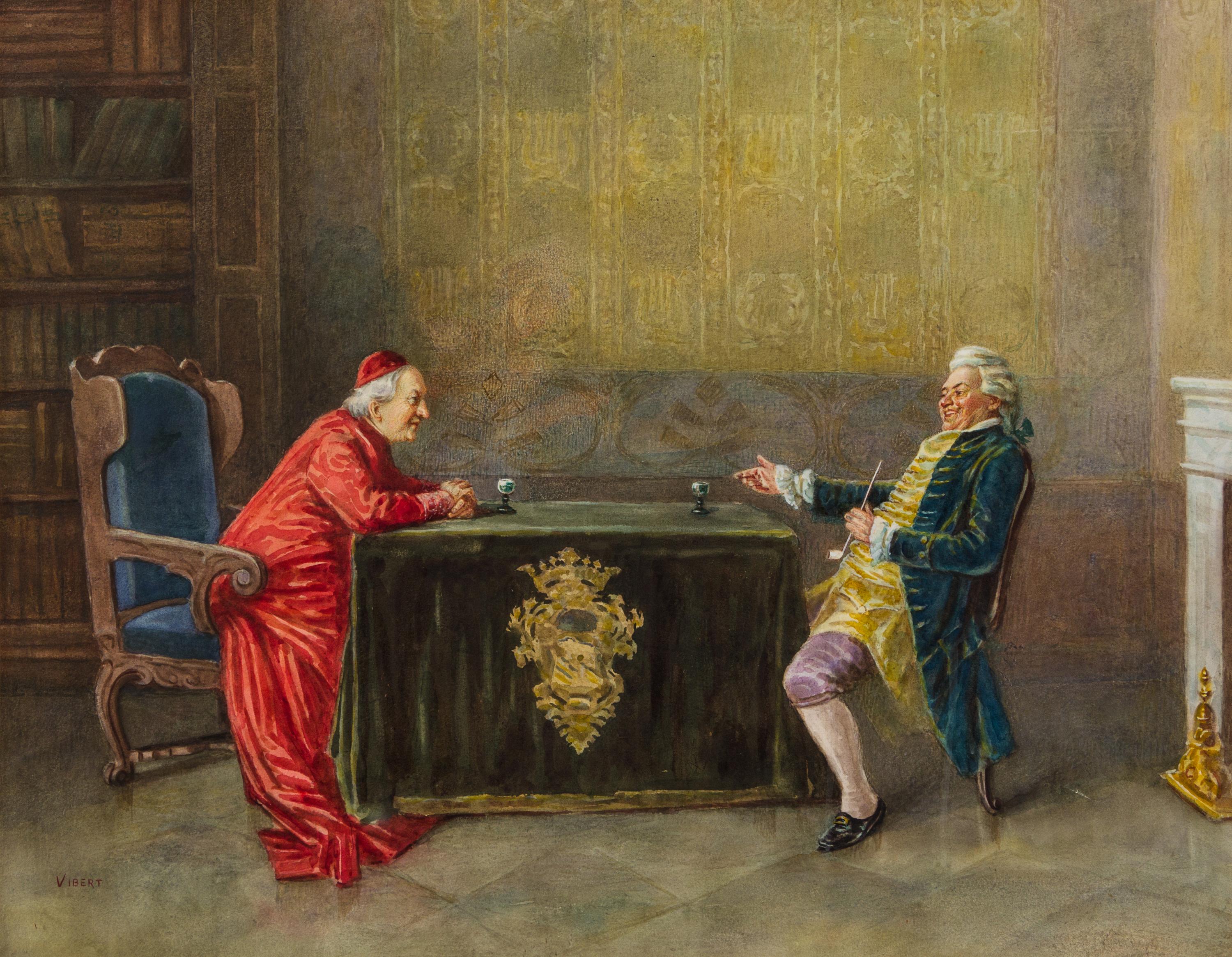 Jean Georges Vibert, (French, 1840-1902), Cardinal and Companion