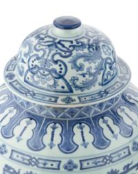 A Pair of Chinese Export Blue and White Porcelain Jars