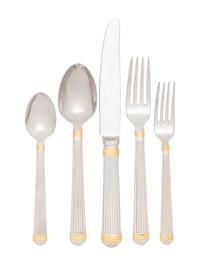 A Christian Dior Gaudron Stainless Steel Flatware Service