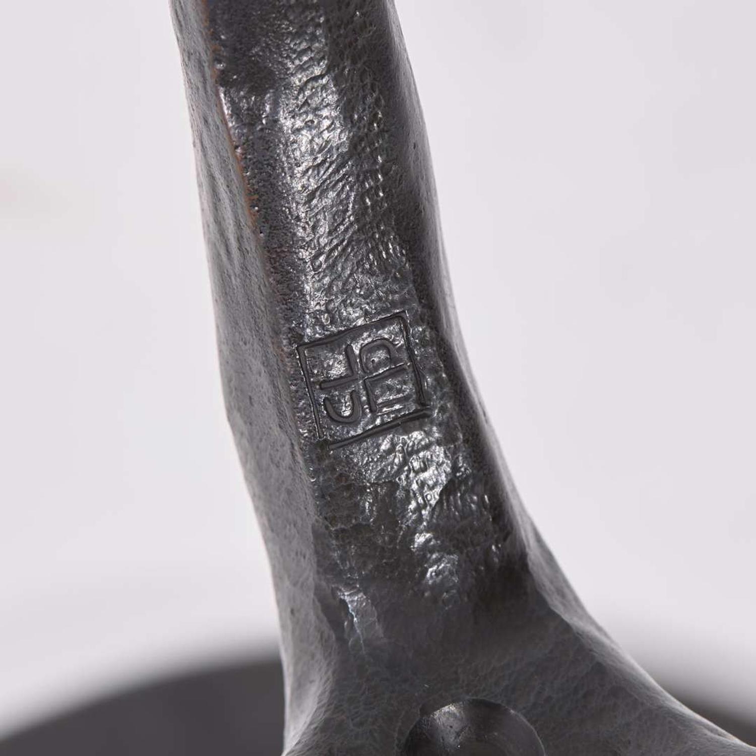 Christian Liaigre (French, 1943-2020) for Holly Hunt (American, active 1983 to present) Pair of "Trépied" Bronze Side Tables, USA, 2003