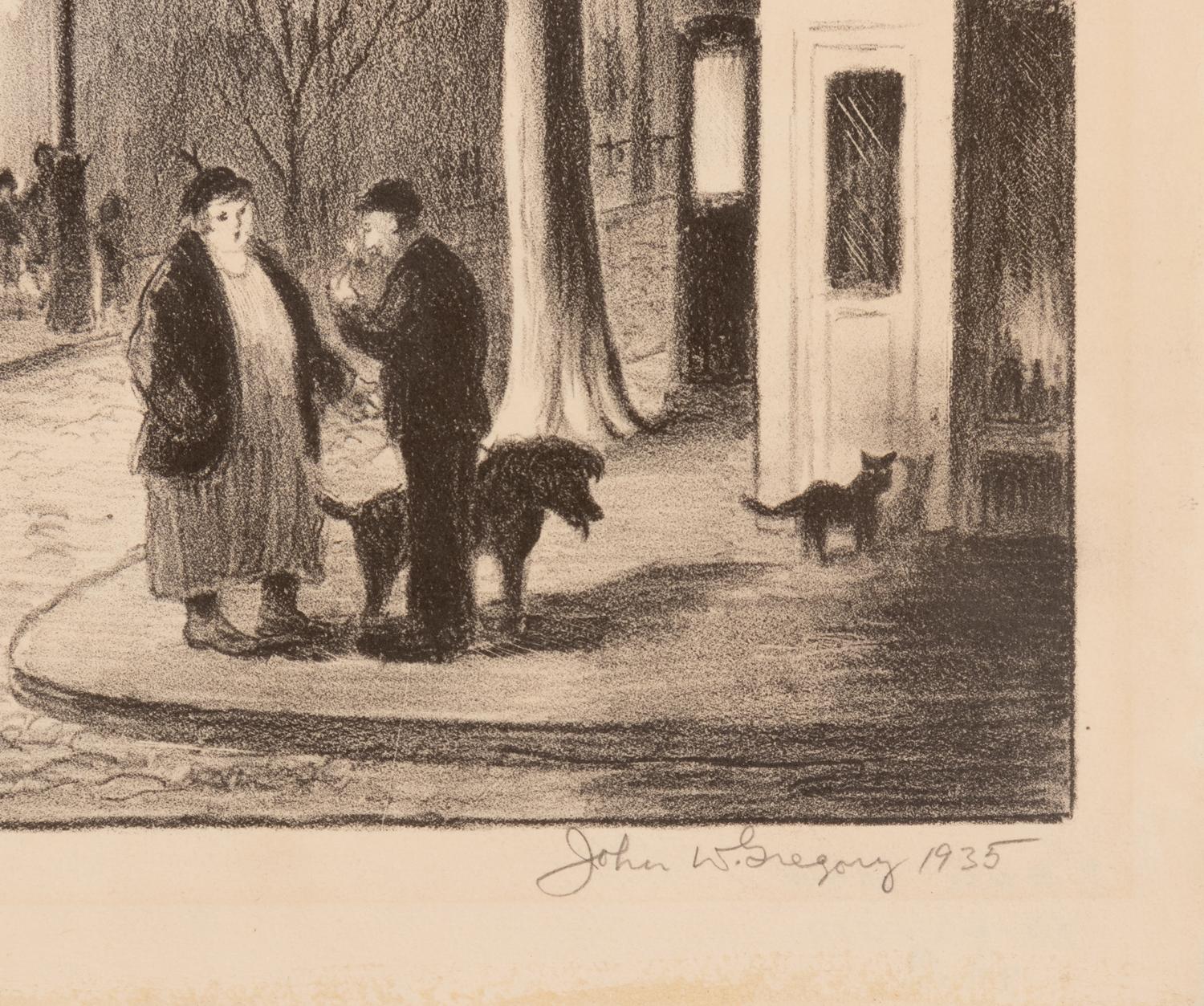 A group of six American prints (Ruth Chaney, Basketball ; Maxim Gottlieb, The Village Thief ; John Gregory, Cortez Street, Boston ; Lawrence Kupferman, Victorian Mansion ; Reginald Marsh, Star Burlesque ; William Sharpe, Ambulance )