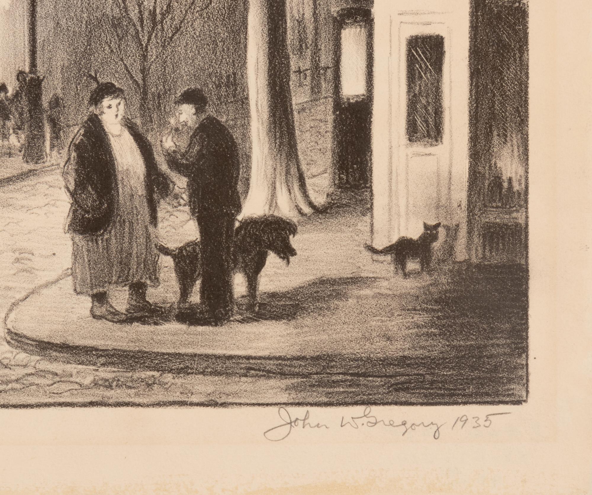 A group of six American prints (Ruth Chaney, Basketball ; Maxim Gottlieb, The Village Thief ; John Gregory, Cortez Street, Boston ; Lawrence Kupferman, Victorian Mansion ; Reginald Marsh, Star Burlesque ; William Sharpe, Ambulance )