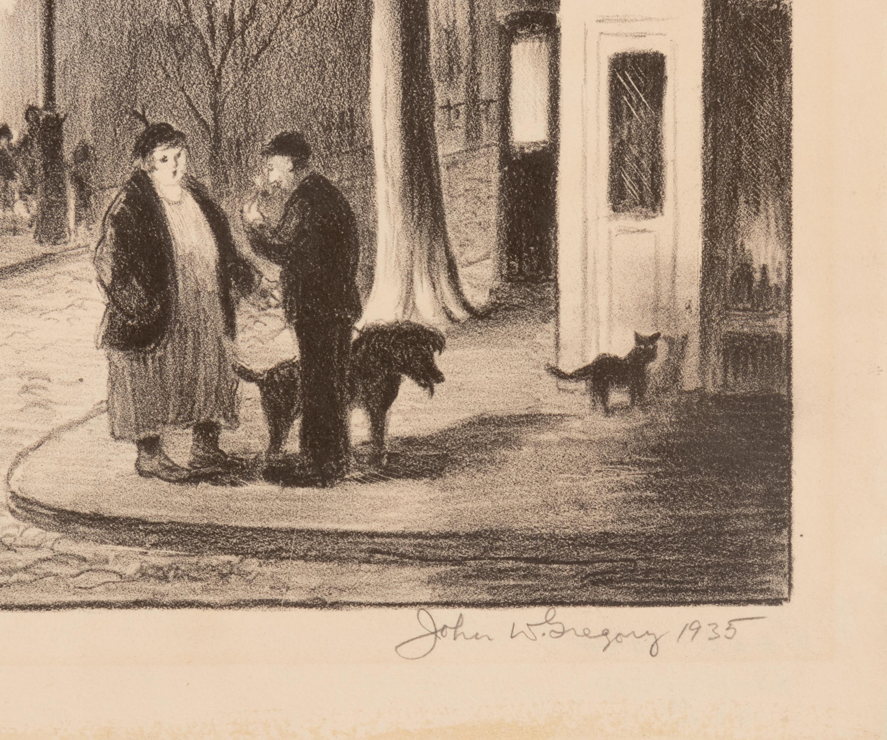 A group of six American prints (Ruth Chaney, Basketball ; Maxim Gottlieb, The Village Thief ; John Gregory, Cortez Street, Boston ; Lawrence Kupferman, Victorian Mansion ; Reginald Marsh, Star Burlesque ; William Sharpe, Ambulance )