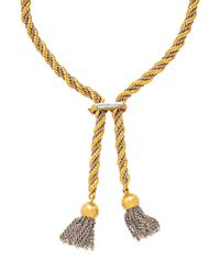 BICOLOR GOLD ROPE TWIST NECKLACE