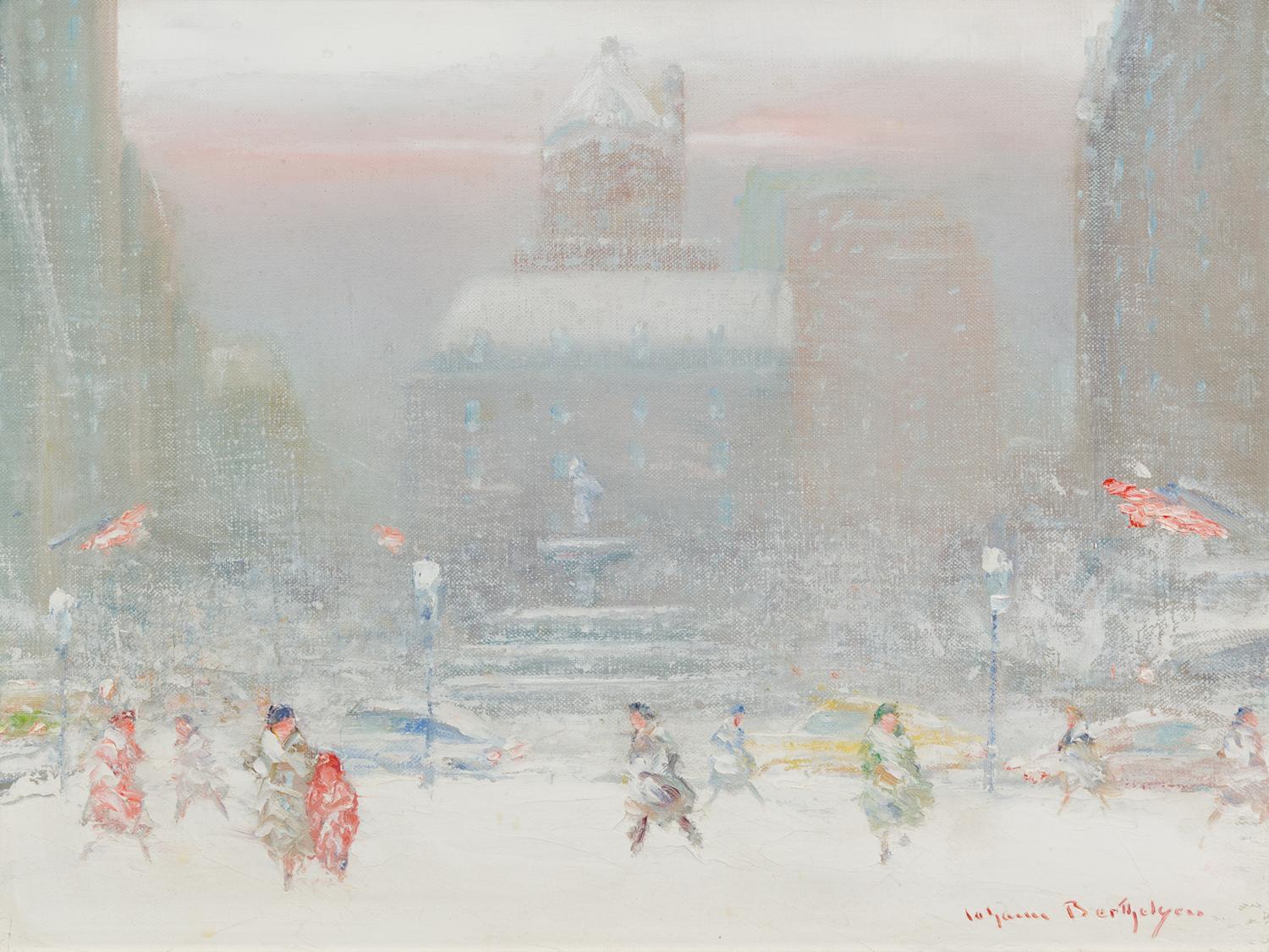 Johann Berthelsen, (American, 1883-1972), New York Winter