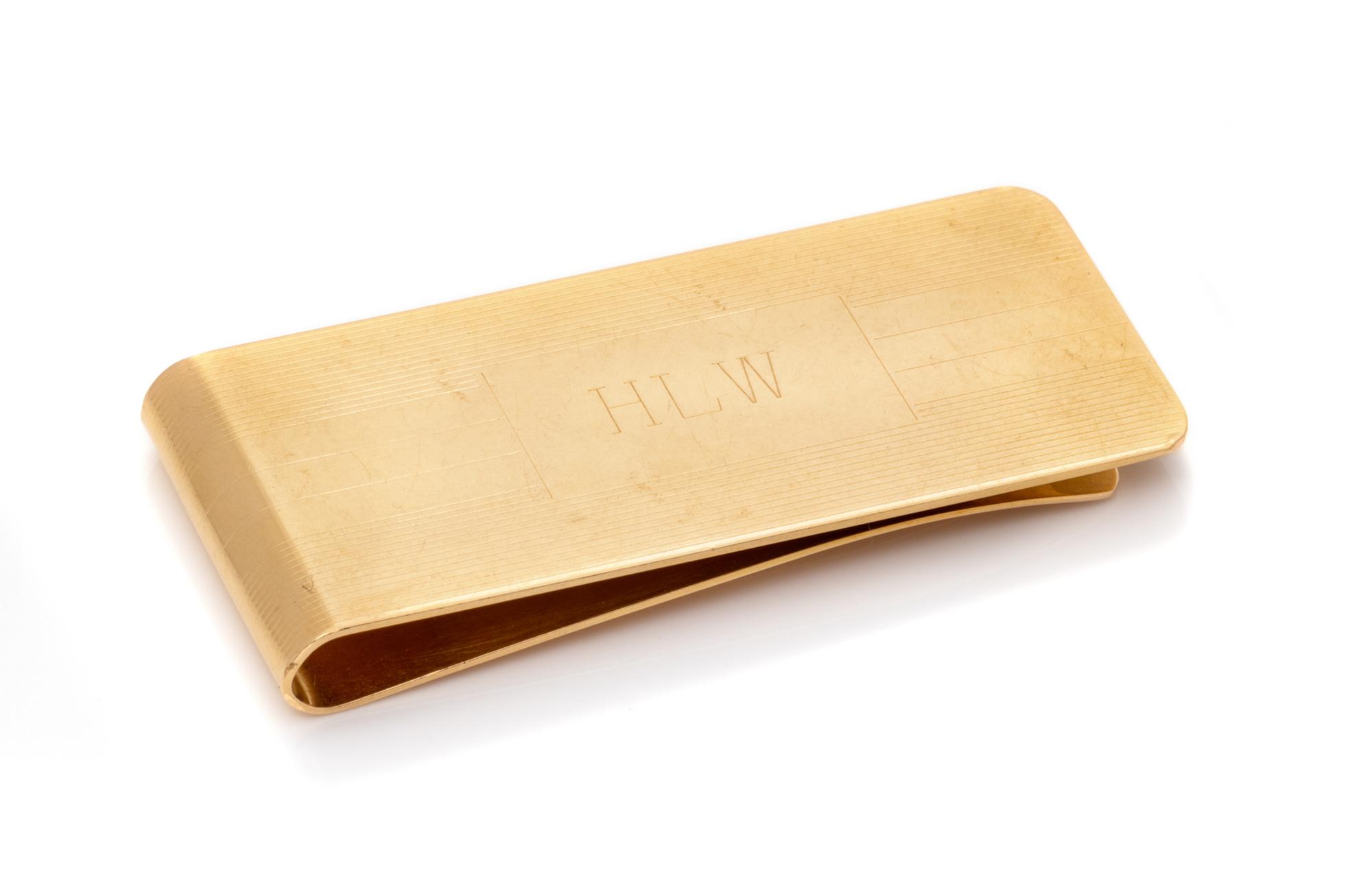 A 14 Karat Yellow Gold Money Clip,