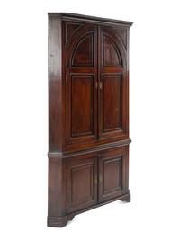 A George II Mahogany Corner Cabinet