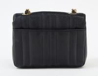 A Chanel Black Caviar Quilted Small Flap Bag, 7" x 5" x 2"; Strap drop: 21".