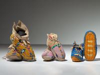 Plains Children's Beaded Hide Moccasins