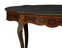 An Italian Gilt Metal Mounted Marquetry Center Table
