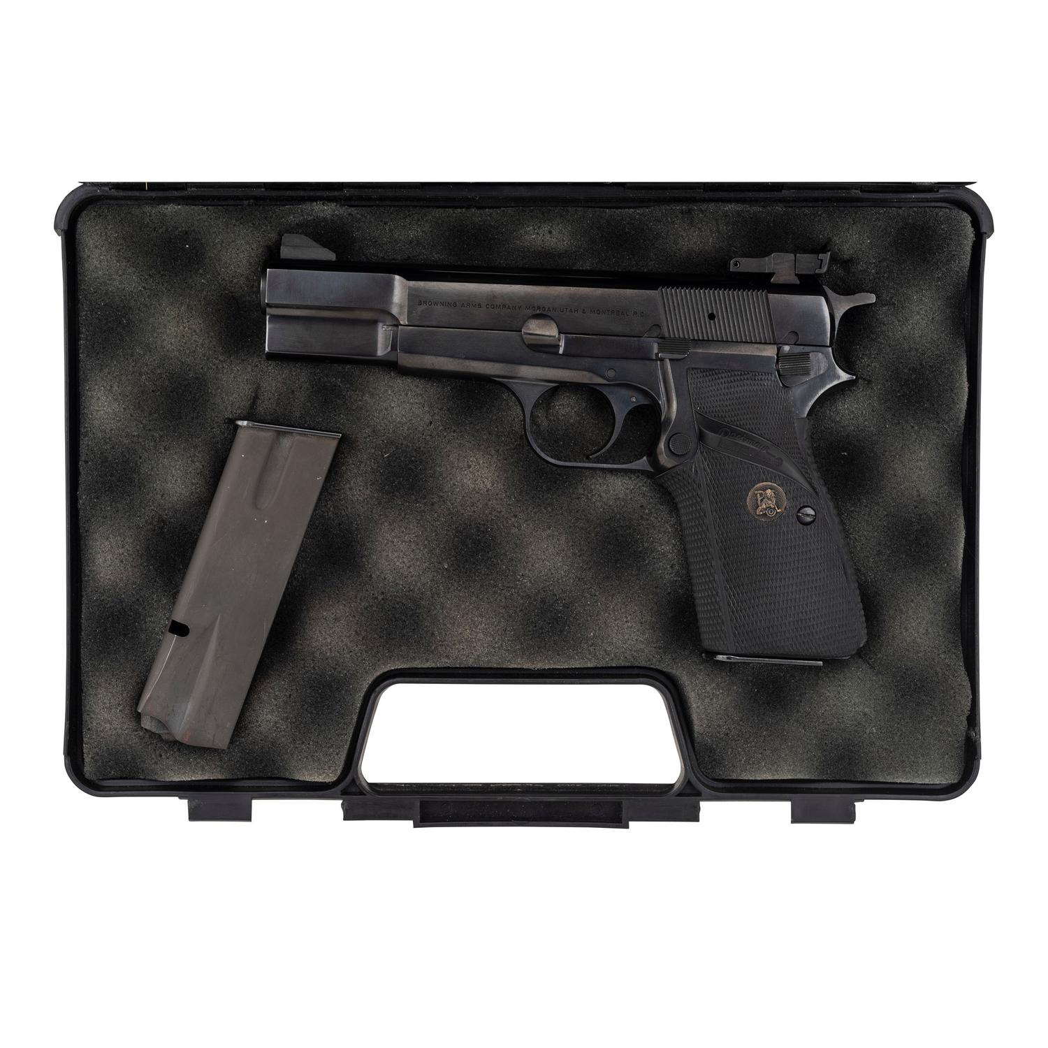 * Browning Hi-Power with Two Magazines and Adjustable Rear Sight