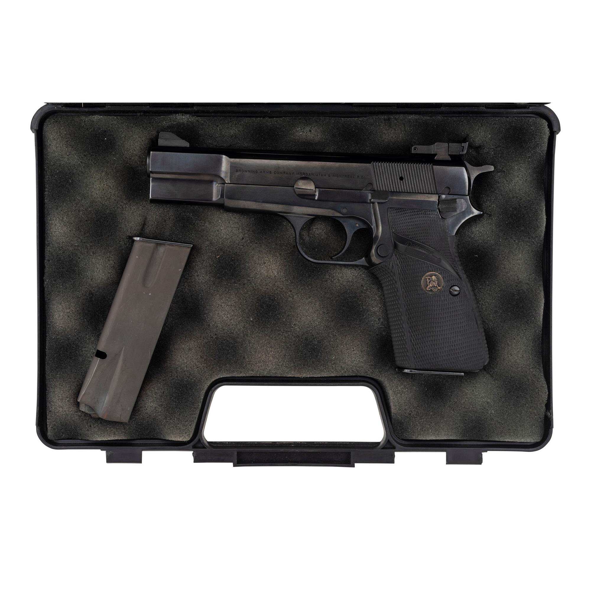 * Browning Hi-Power with Two Magazines and Adjustable Rear Sight