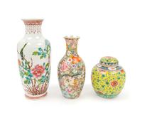 Three Chinese Porcelain Vases