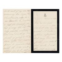 LINCOLN, Mary Todd (1818-1882). Autograph letter signed ("M.L.") to Rhoda White, Chicago, 8 December 1871.