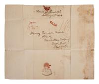RANDOLPH, Thomas Mann (1768-1828), Virginia Governor and Thomas Jefferson's son-in-law. Autograph letter signed ("Th. M. Randolph"), discussing financial matters and enslaved persons. Richmond, Virginia. 12 January 1824.