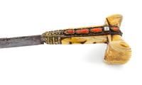 A Turkish Silver-Gilt Yataghan Sword