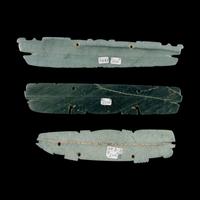 Three Costa Rican Jade Bar Pendants