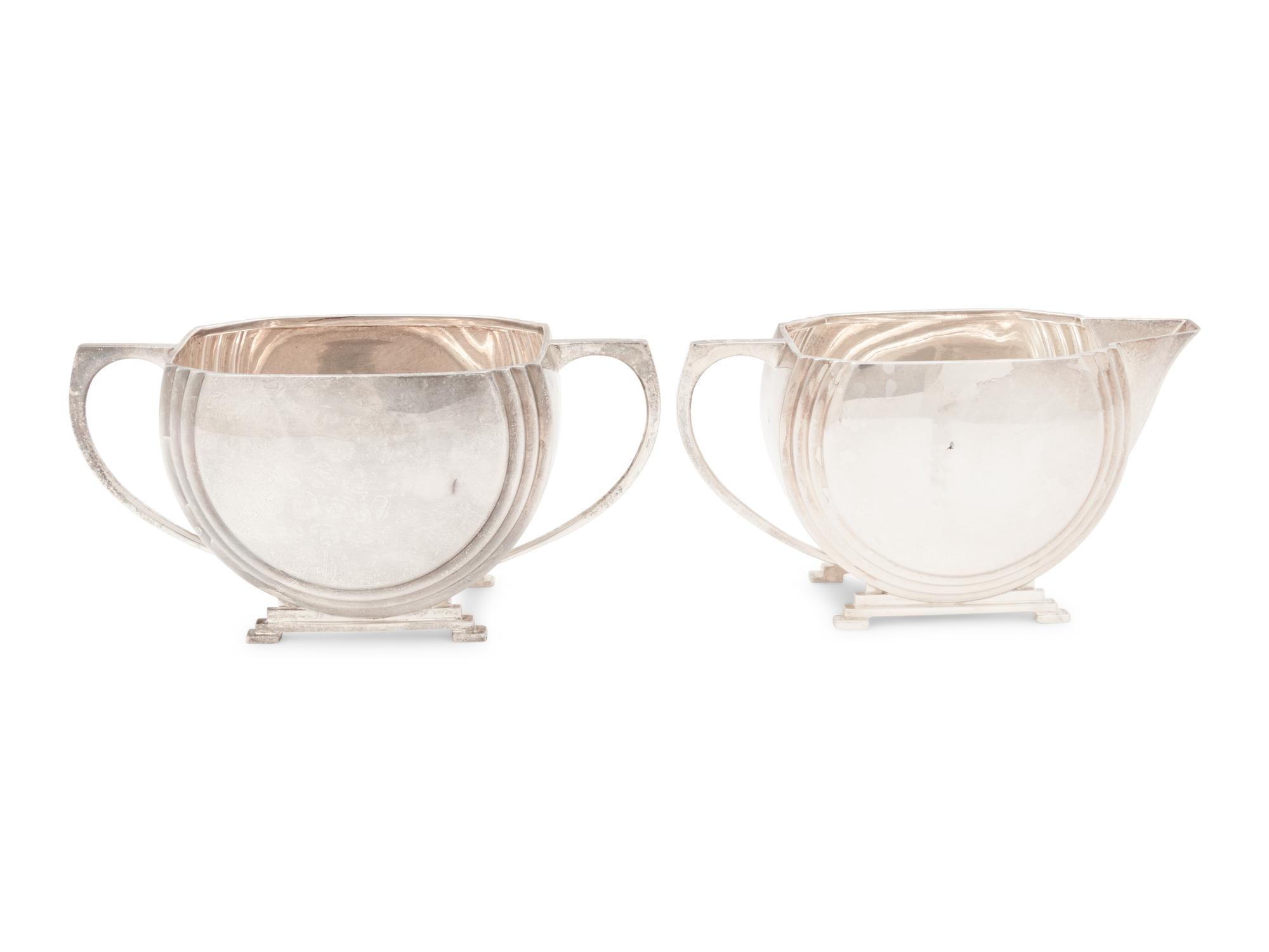 An English Silver Four-Piece Tea Service