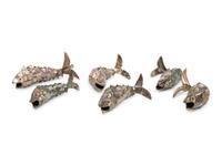 Six Abalone Veneered Reticulated Fish
