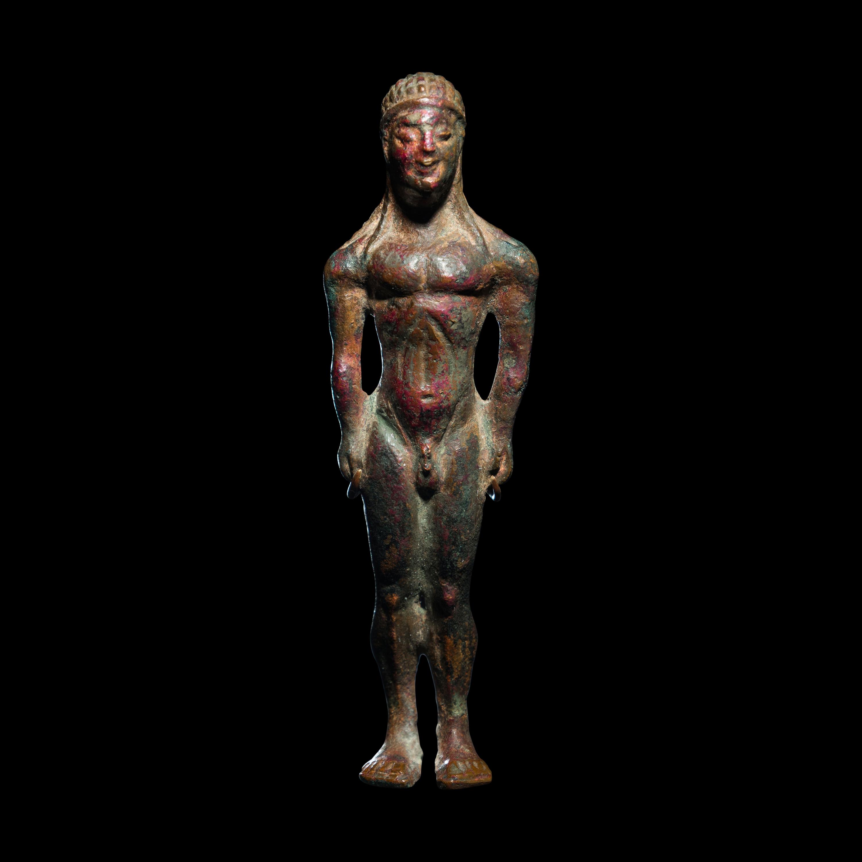 A Greek Bronze Kouros
