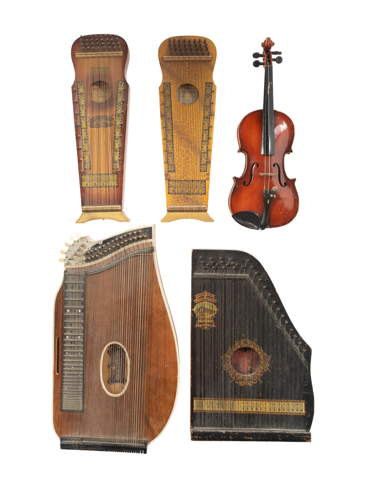 A Group of Five Stringed Instruments