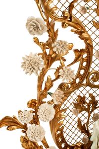 A Large Louis XV Style Gilt Bronze and White Porcelain Clock