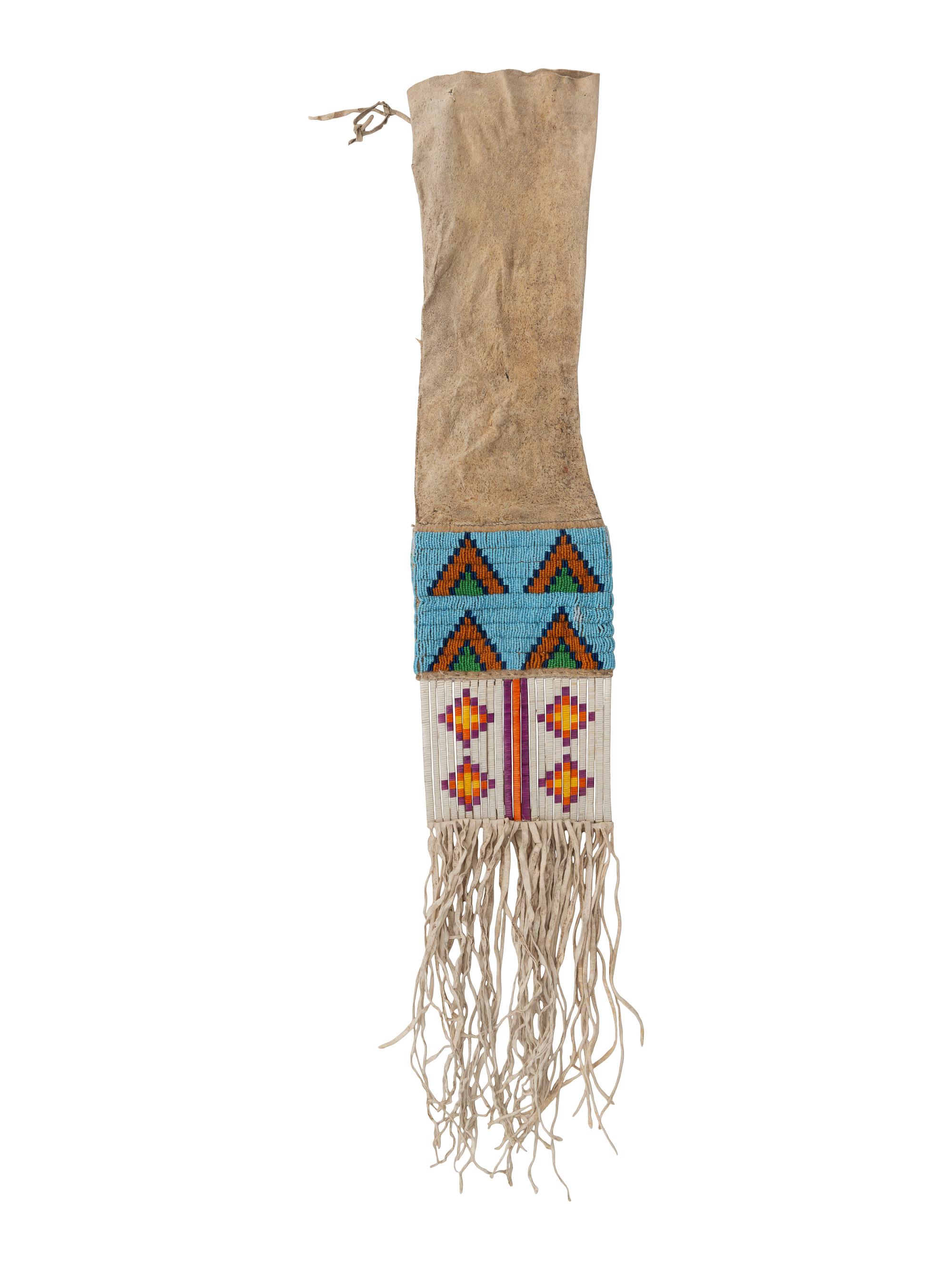 Sioux Beaded and Quilled Tobacco Bag