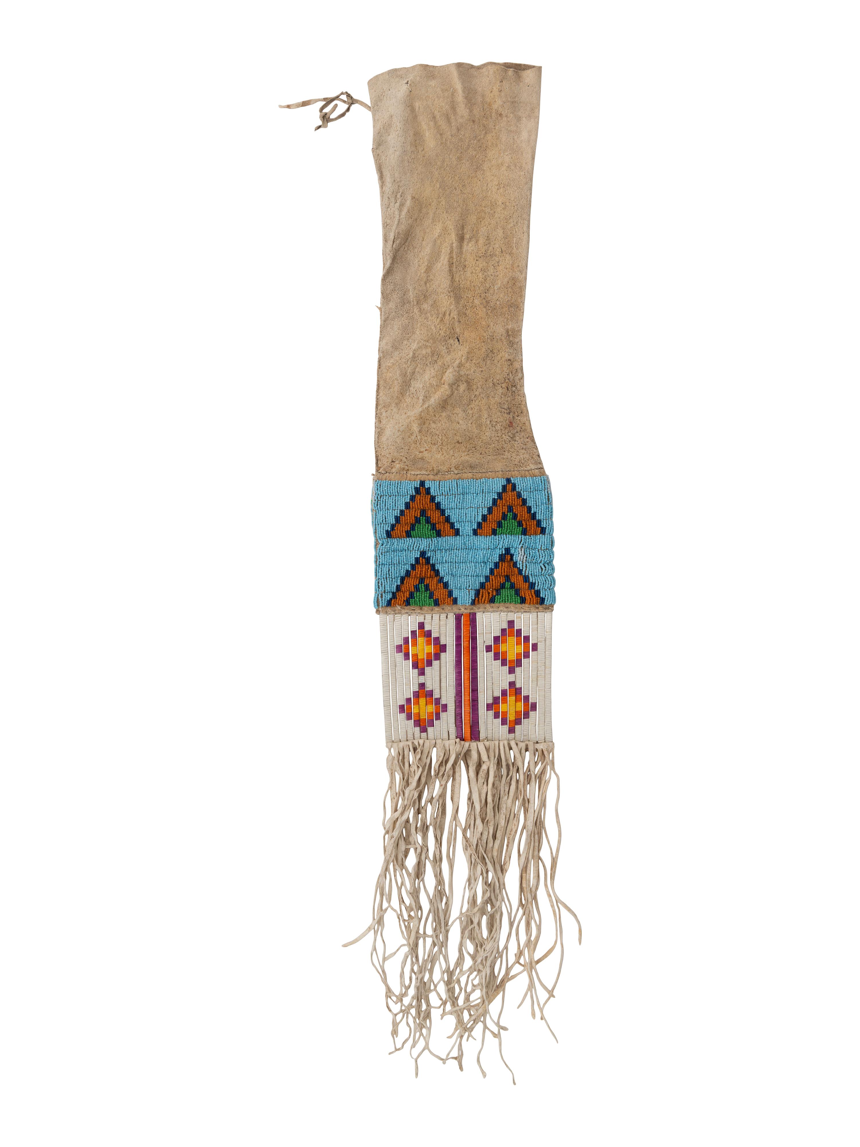 Sioux Beaded and Quilled Tobacco Bag
