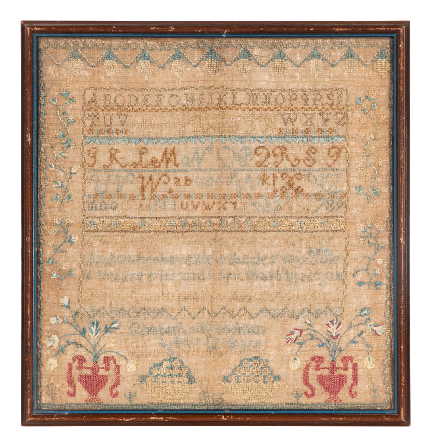 Four English Needlepoint Samplers