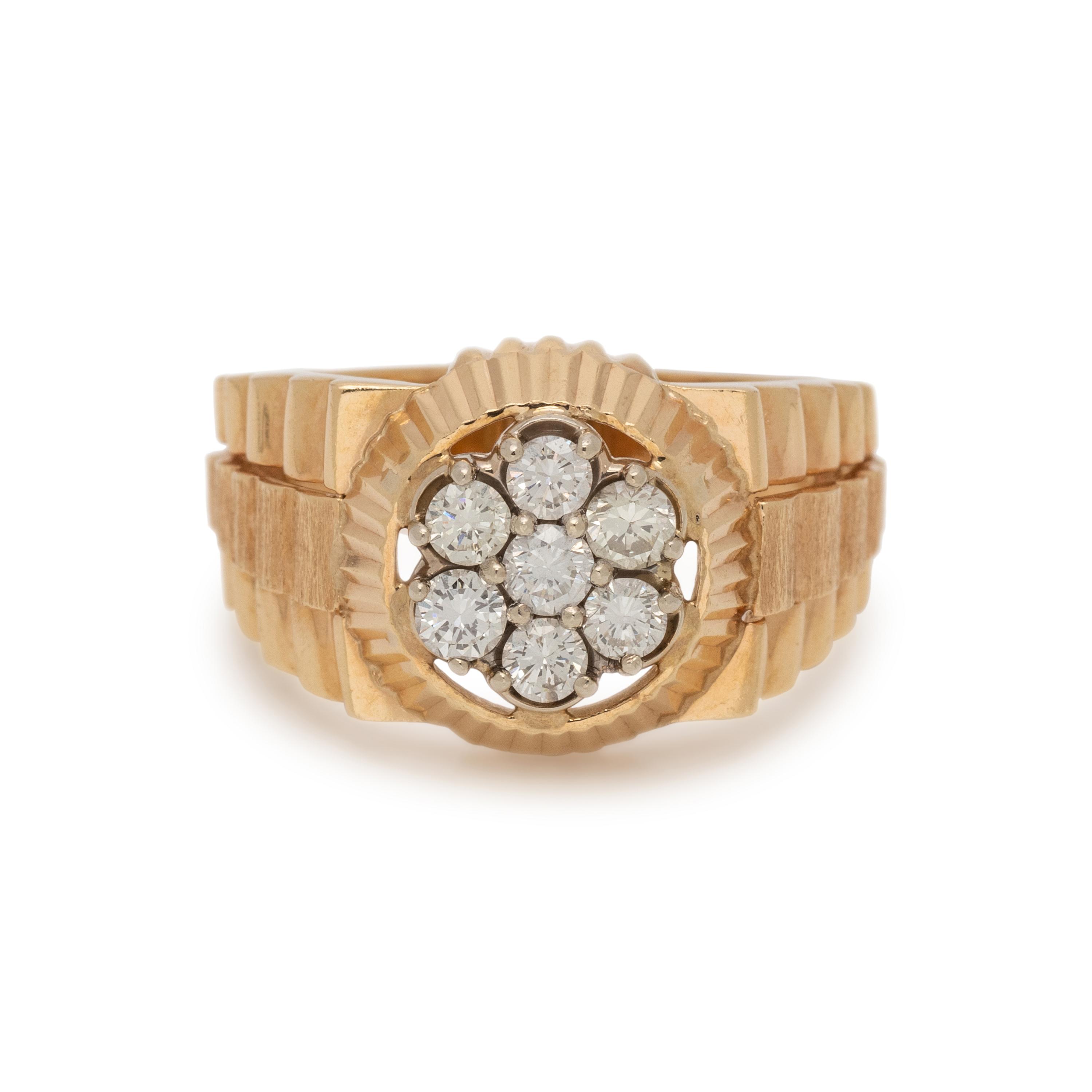 YELLOW GOLD AND DIAMOND RING