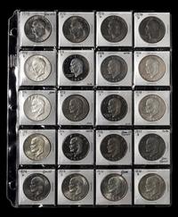 A Group of Forty-Three Eisenhower Proof and Mint $1 Coins
