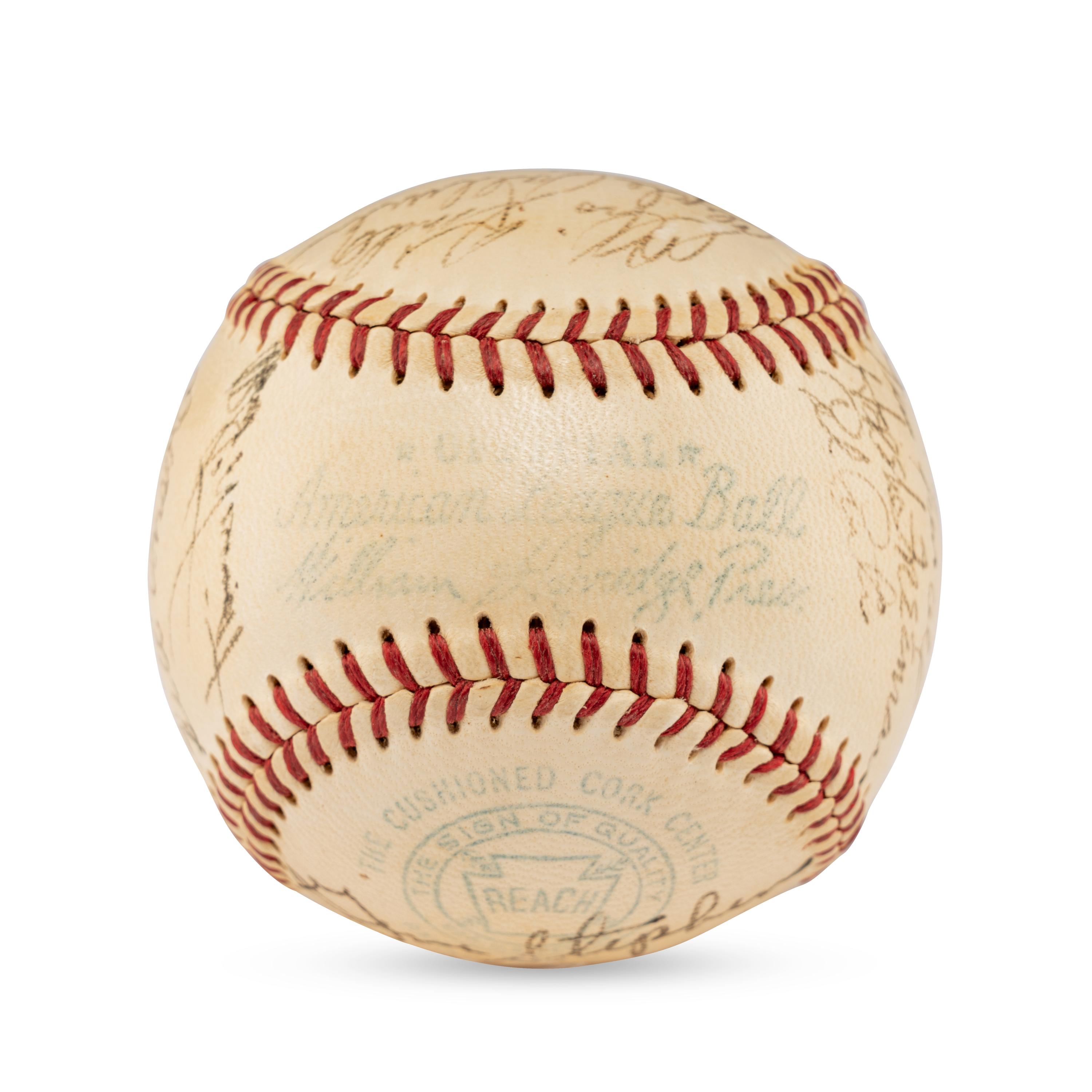 A 1953 Boston Red Sox Team Signed Autograph Baseball