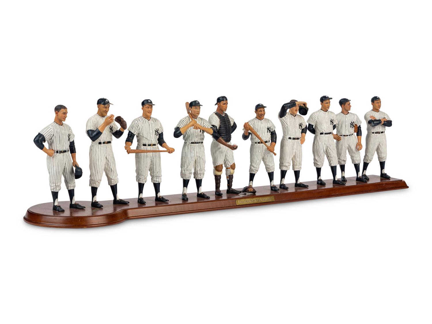A 1961 New York Yankees Danbury Mint Figure Display