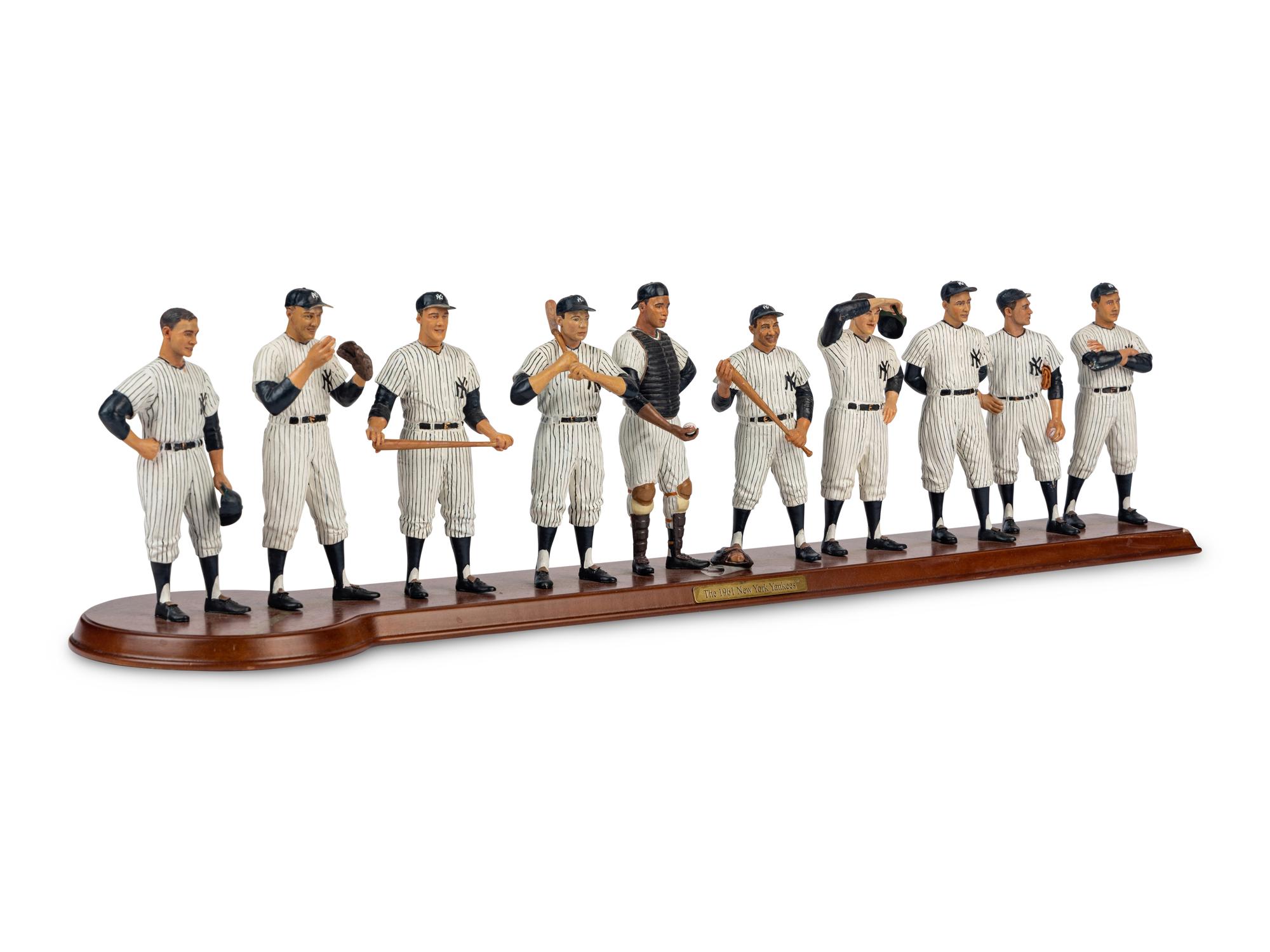 A 1961 New York Yankees Danbury Mint Figure Display