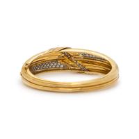 YELLOW GOLD AND DIAMOND BANGLE BRACELET